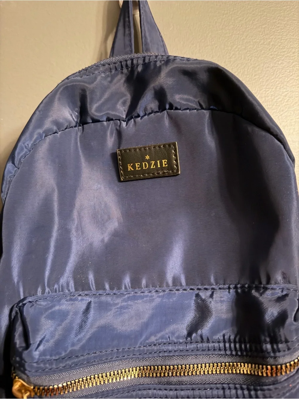 Kedzie Navy Lightweight Nylon Mini Backpack